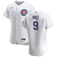 Chicago Chicago Cubs #9 Javier Baez Men's Nike White Home 2020 Authentic Player Jersey