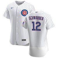 Chicago Chicago Cubs #12 Kyle Schwarber Men's Nike White Home 2020 Authentic Player Jersey