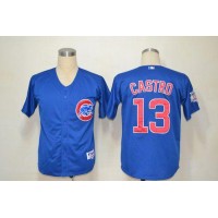 Chicago Cubs #13 Starlin Castro Blue Cool Base Stitched MLB Jersey