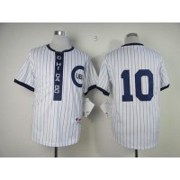 Chicago Cubs #10 Ron Santo White 1909 Turn Back The Clock Stitched MLB Jersey