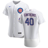 Chicago Chicago Cubs #40 Willson Contreras Men's Nike White Home 2020 Authentic Player Jersey