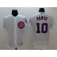 Chicago Cubs #10 Ron Santo White Flexbase Authentic Collection Stitched MLB Jersey