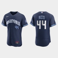 Chicago Chicago Cubs #44 Anthony Rizzo Men's Nike 2021 City Connect Authentic Navy MLB Jersey
