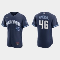 Chicago Chicago Cubs #46 Craig Kimbrel Men's Nike 2021 City Connect Authentic Navy MLB Jersey