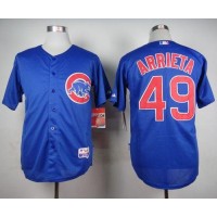 Chicago Cubs #49 Jake Arrieta Blue Alternate Cool Base Stitched MLB Jersey
