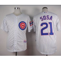 Chicago Cubs #21 Sammy Sosa White Home Cool Base Stitched MLB Jersey