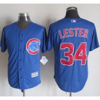 Chicago Cubs #34 Jon Lester Blue New Cool Base Stitched MLB Jersey