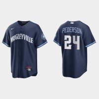 Chicago Chicago Cubs #24 Joc Pederson Men's Nike 2021 City Connect Fans Version Navy MLB Jersey