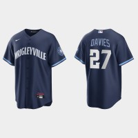 Chicago Chicago Cubs #27 Zach Davies Men's Nike 2021 City Connect Fans Version Navy MLB Jersey