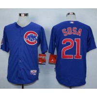Chicago Cubs #21 Sammy Sosa Blue Alternate Cool Base Stitched MLB Jersey