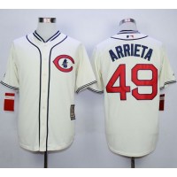 Chicago Cubs #49 Jake Arrieta Cream 1929 Turn Back The Clock Stitched MLB Jersey