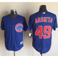 Chicago Cubs #49 Jake Arrieta Blue New Cool Base Stitched MLB Jersey