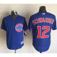 Chicago Cubs #12 Kyle Schwarber Blue New Cool Base Stitched MLB Jersey