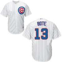 Chicago Cubs #13 David Bote White Strip New Cool Base Stitched MLB Jersey