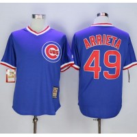 Chicago Cubs #49 Jake Arrieta Blue Cooperstown Stitched MLB Jersey