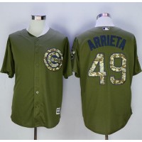 Chicago Cubs #49 Jake Arrieta Green Camo New Cool Base Stitched MLB Jersey
