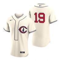 Chicago Chicago Cubs #19 Andrelton Simmons Men's 2022 Field of Dreams MLB Authentic Jersey - Cream