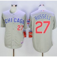 Chicago Cubs #27 Addison Russell Grey Road Cool Base Stitched MLB Jersey