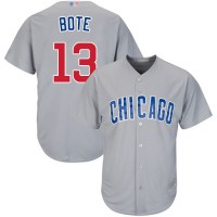 Chicago Cubs #13 David Bote Grey New Cool Base Stitched MLB Jersey