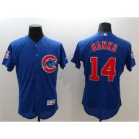 Chicago Cubs #14 Ernie Banks Blue Flexbase Authentic Collection Stitched MLB Jersey