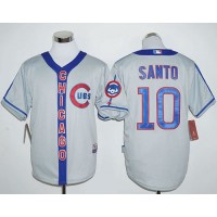 Chicago Cubs #10 Ron Santo Grey Cooperstown Stitched MLB Jersey
