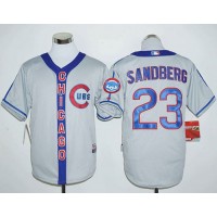 Chicago Cubs #23 Ryne Sandberg Grey Cooperstown Stitched MLB Jersey