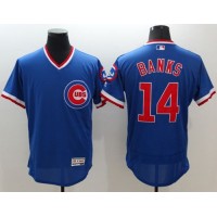 Chicago Cubs #14 Ernie Banks Blue Flexbase Authentic Collection Cooperstown Stitched MLB Jersey