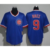 Chicago Cubs #9 Javier Baez Blue Cooperstown Stitched MLB Jersey