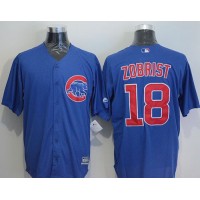 Chicago Cubs #18 Ben Zobrist Blue New Cool Base Stitched MLB Jersey