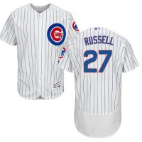Chicago Cubs #27 Addison Russell White Flexbase Authentic Collection Stitched MLB Jersey