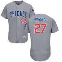 Chicago Cubs #27 Addison Russell Grey Flexbase Authentic Collection Road Stitched MLB Jersey