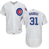 Chicago Cubs #31 Greg Maddux White Flexbase Authentic Collection Stitched MLB Jersey