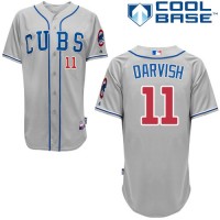 Chicago Cubs #11 Yu Darvish Grey New Cool Base Stitched MLB Jersey