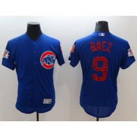Chicago Cubs #9 Javier Baez Blue 2018 Spring Training Authentic Flex Base Stitched MLB Jersey