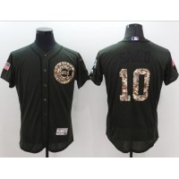 Chicago Cubs #10 Ron Santo Green Flexbase Authentic Collection Salute to Service Stitched MLB Jersey