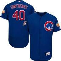 Chicago Cubs #40 Willson Contreras Blue Flexbase Authentic Collection Stitched MLB Jersey
