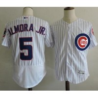 Chicago Cubs #5 Albert Almora Jr. White Flexbase Authentic Collection Stitched MLB Jersey
