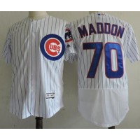 Chicago Cubs #70 Joe Maddon White Flexbase Authentic Collection Stitched MLB Jersey