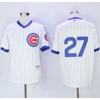 Chicago Cubs #27 Addison Russell White 1988 Turn Back The Clock Stitched MLB Jersey