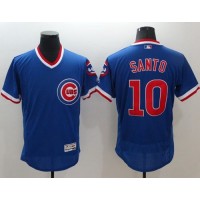 Chicago Cubs #10 Ron Santo Blue Flexbase Authentic Collection Cooperstown Stitched MLB Jersey