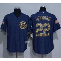 Chicago Cubs #22 Jason Heyward Denim Blue Salute to Service Stitched MLB Jersey