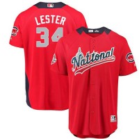 Chicago Cubs #34 Jon Lester Red 2018 All-Star National League Stitched MLB Jersey