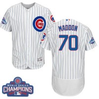 Chicago Cubs #70 Joe Maddon White Flexbase Authentic Collection 2016 World Series Champions Stitched MLB Jersey