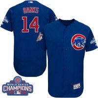 Chicago Cubs #14 Ernie Banks Blue Flexbase Authentic Collection 2016 World Series Champions Stitched MLB Jersey