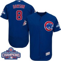 Chicago Cubs #8 Andre Dawson Blue Flexbase Authentic Collection 2016 World Series Champions Stitched MLB Jersey