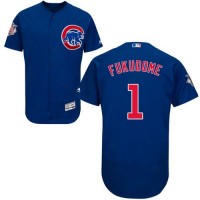 Chicago Cubs #1 Kosuke Fukudome Blue Flexbase Authentic Collection Stitched MLB Jersey