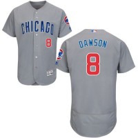 Chicago Cubs #8 Andre Dawson Grey Flexbase Authentic Collection Road Stitched MLB Jersey