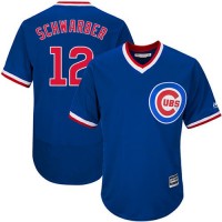 Chicago Cubs #12 Kyle Schwarber Blue Flexbase Authentic Collection Cooperstown Stitched MLB Jersey