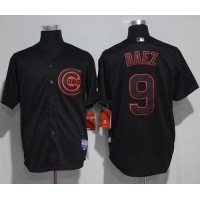 Chicago Cubs #9 Javier Baez Black Strip Stitched MLB Jersey