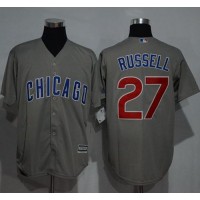 Chicago Cubs #27 Addison Russell Grey New Cool Base Stitched MLB Jersey